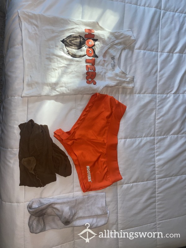 Dirty Hooters Girl Uniform Pack (Tank,tights, Shorts AND Socks)