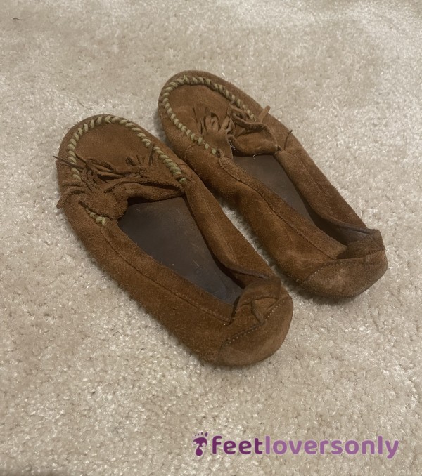 Dirty Minnetonka Moccasins