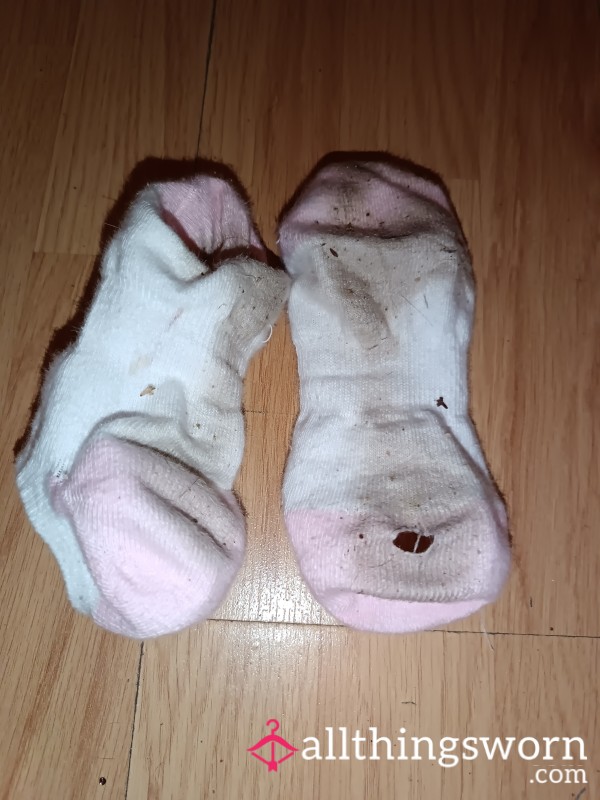 Dirty Socks With Hole. 2 Days Ongoing Wear Done.