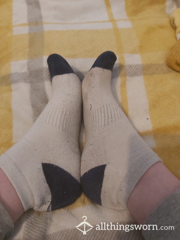 Dirty White Ankle Socks