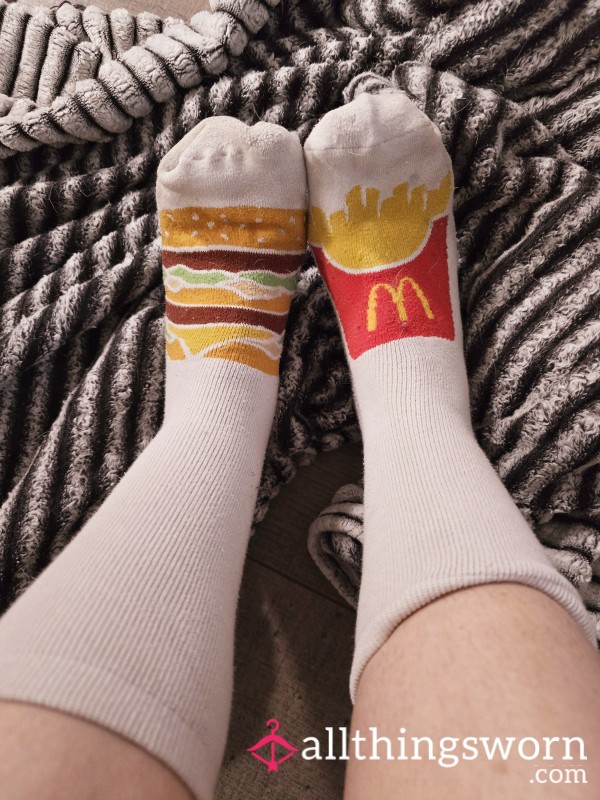 Dirty White McDonald's Socks