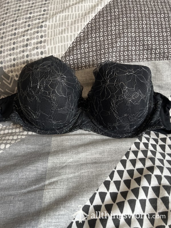 Dirty Worn S**y Black Bra