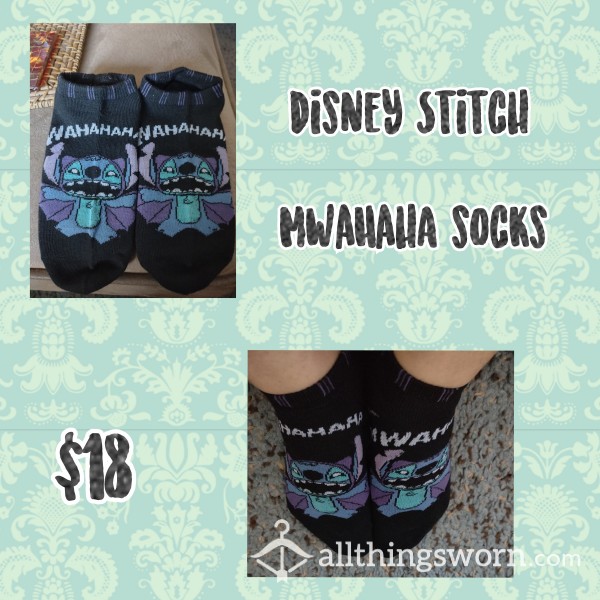 Disney St*tch "Mwahaha" Ankle Socks