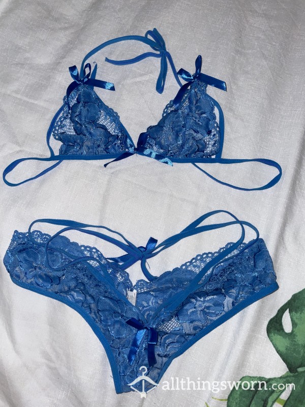 Electric Blue Pantie And Bra Set!