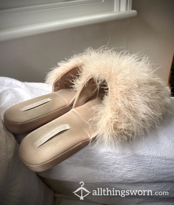 Elegant Silk Light Pink Slippers