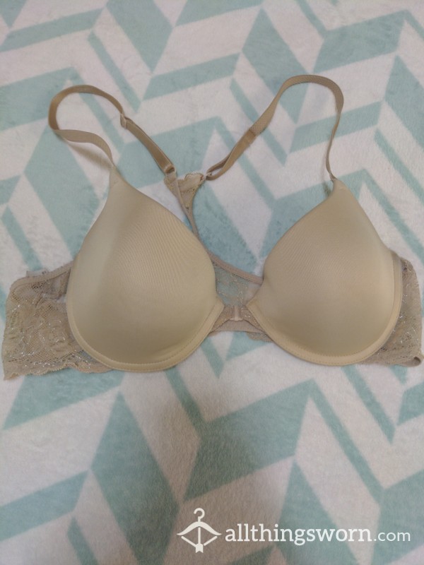 Extremely Loved Racer Back Beige Bra - 36B