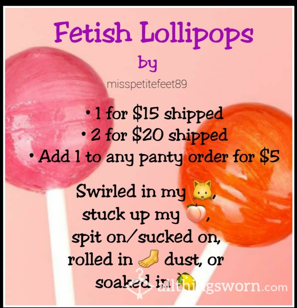 *Currently Sold Out* 🍭 Fet**h Lollipops 🍭