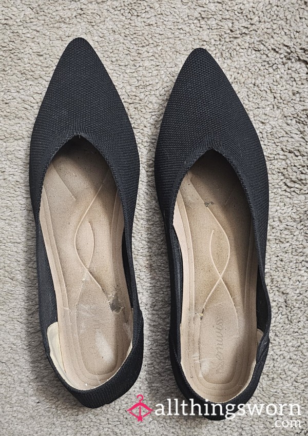 Filthy Black Flats