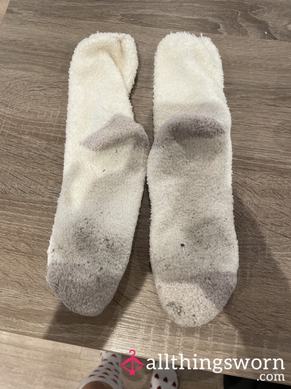 Filthy Cream Fluffy Socks X