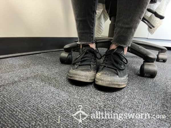 Filthy, Well-Loved All Black Converse