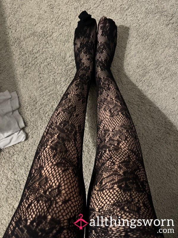 Flor*l Fishnet Leggings