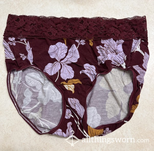 Flor*l Lace Trimmed Briefs | So Smooth!