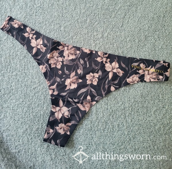 Flor*l Thong Gym Panties