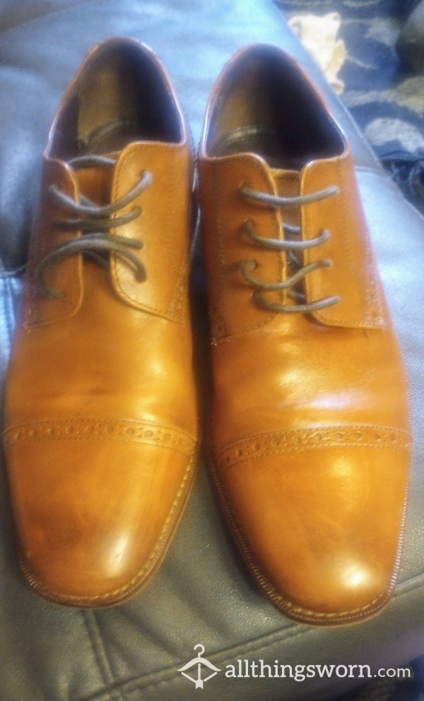 Florsheim Castellano Cap Toe Size 7D Saddle Tan Leather Leather