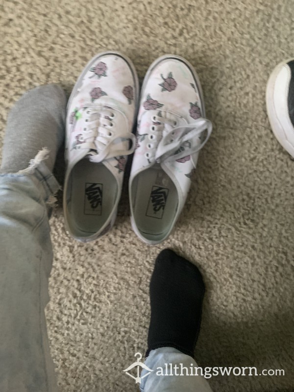 Flower Worn Vans