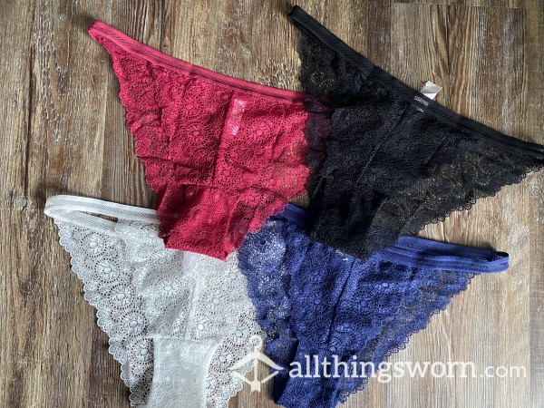 FREE SHIPPING! 4 Different Panties!! Lacey And S**y!! *24 Hour Wear*