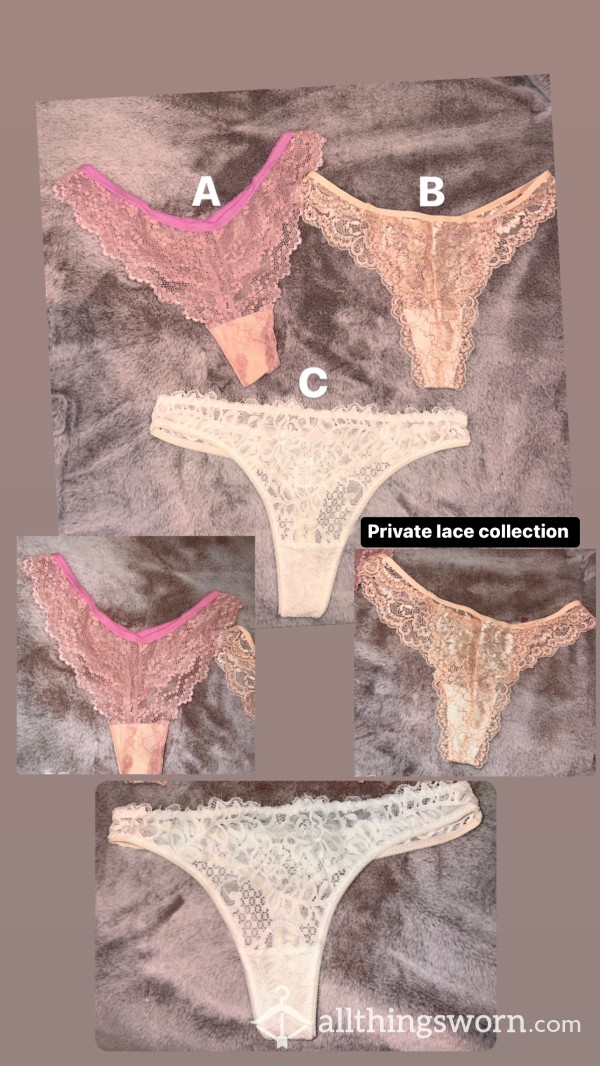 From My Private Collection - My S**iest Lacey Pastel Panties - Includes Express 3 Day Shipping In The US