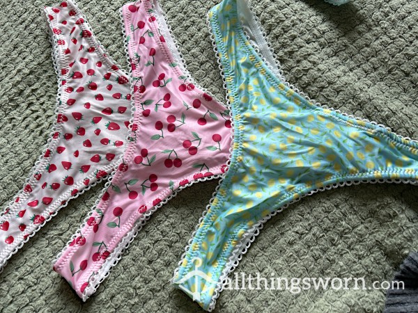 Fruity Thongs With A Cotton Pu**y Part