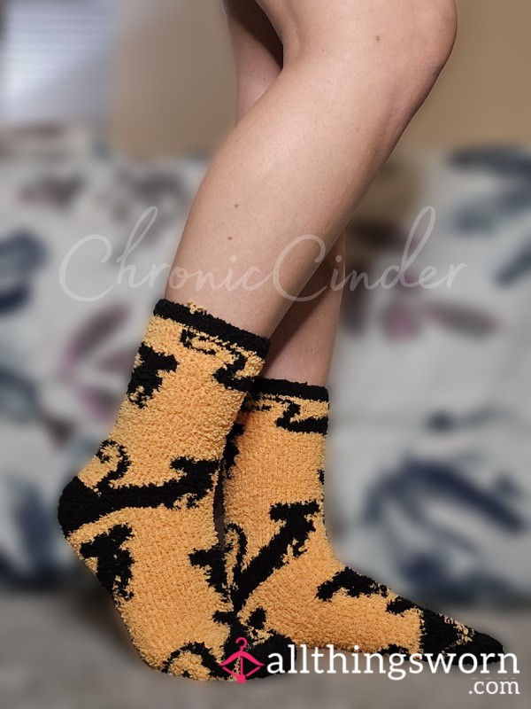 Fuzzy Halloween Socks