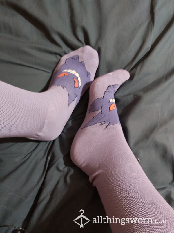 ***SOLD*** Gengar Pokemon Socks ADULT SIZE