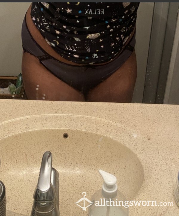 Gray And Black Nicely Worn Panties