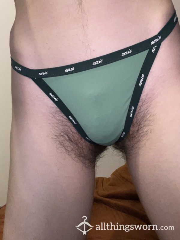 XS Green AERIE String Thong