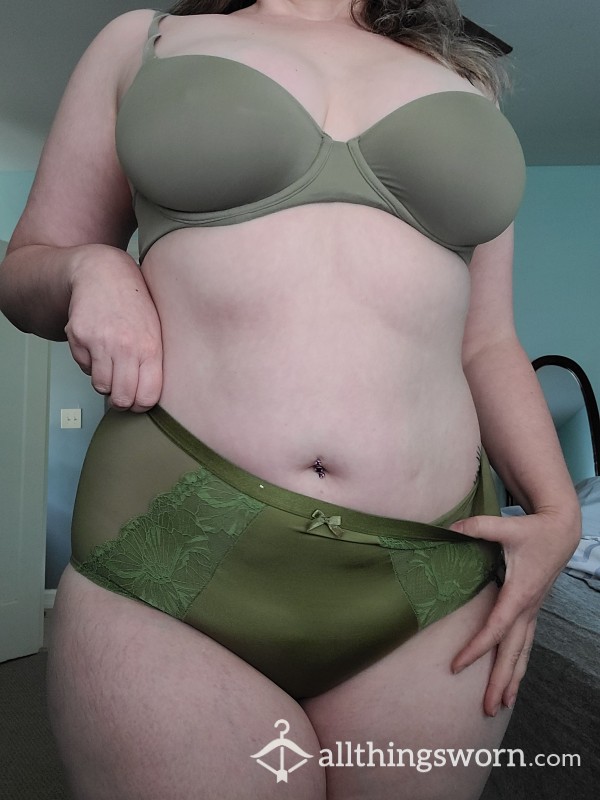 Green Full Coverage Granny Panties