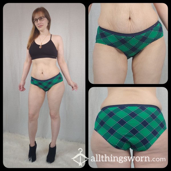 Green Plaid Panties