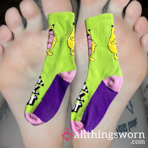 ꕤ GREEN & PURPLE MONSTER SOCKS ꕤ