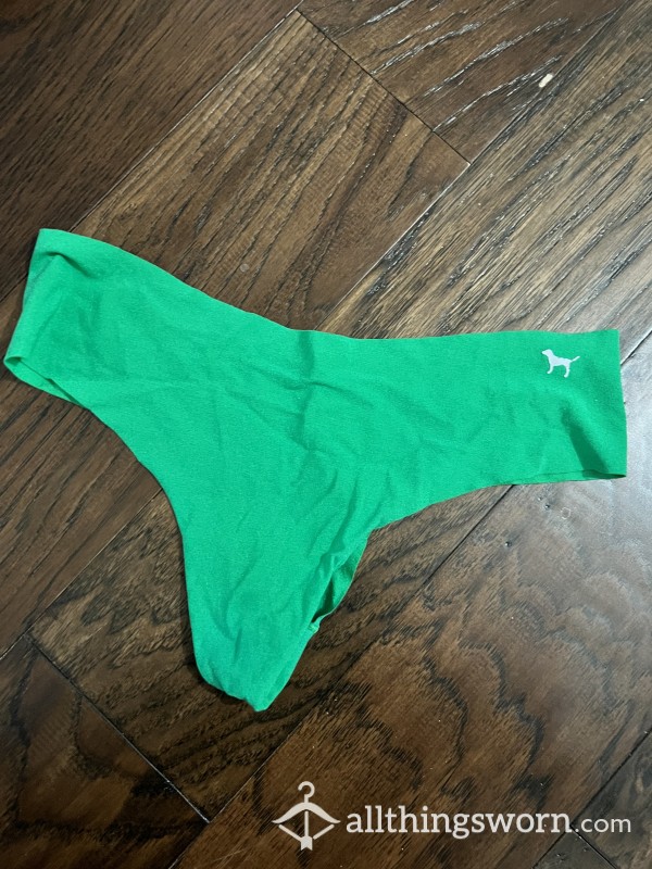 Green Well Worn Seamless Thong