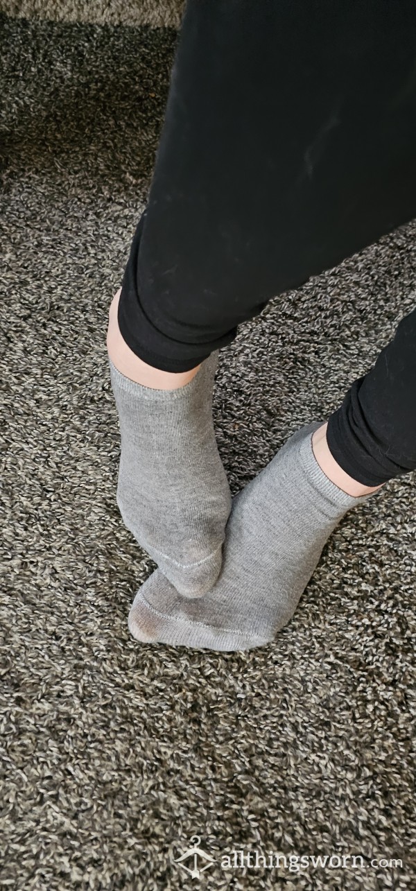 Grey Ankle Socks