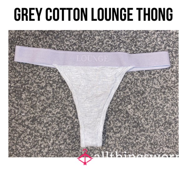 Grey Cotton Lounge Thong🐘