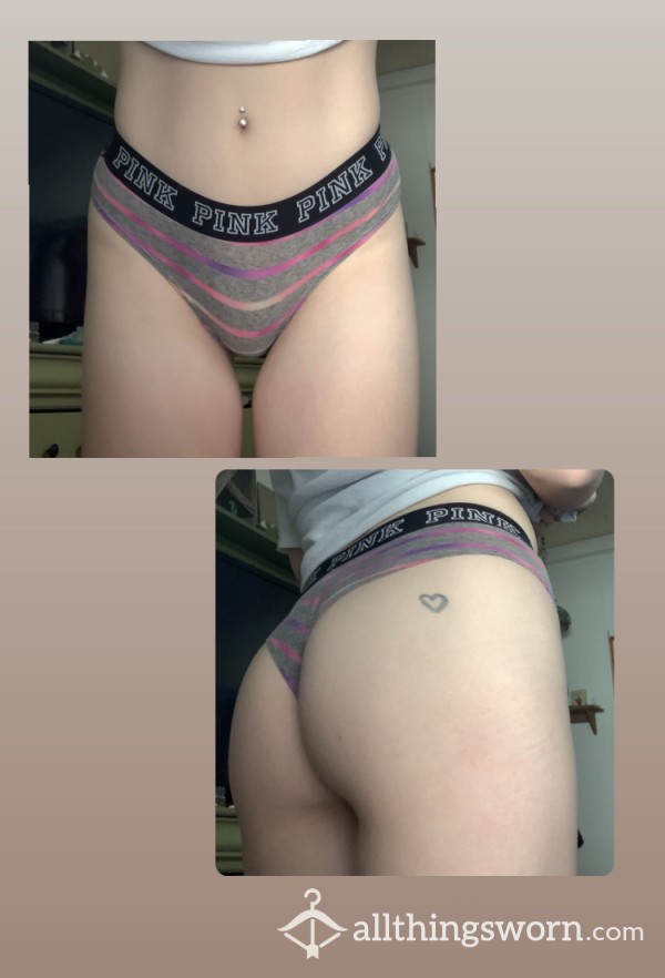 Grey Cotton Panties From PINK