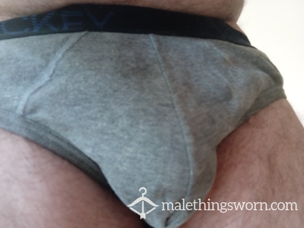 Grey Jockey Briefs Extremly Dirty And Crusty ..strong Smell...a Lot Of Pi*s And A Few Loads Of C*m