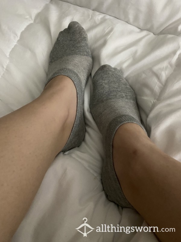 Grey No Show Socks