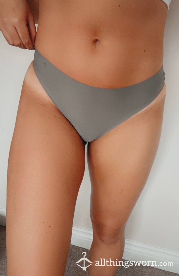 Grey Nylon Thong