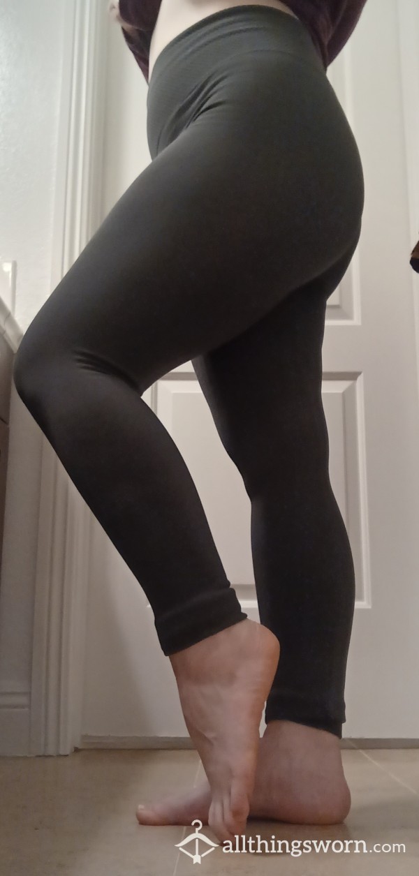 Grey Skin Tight Leggings