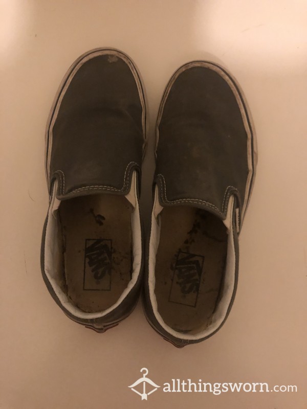 Smelly Grey Vans WELL WORN