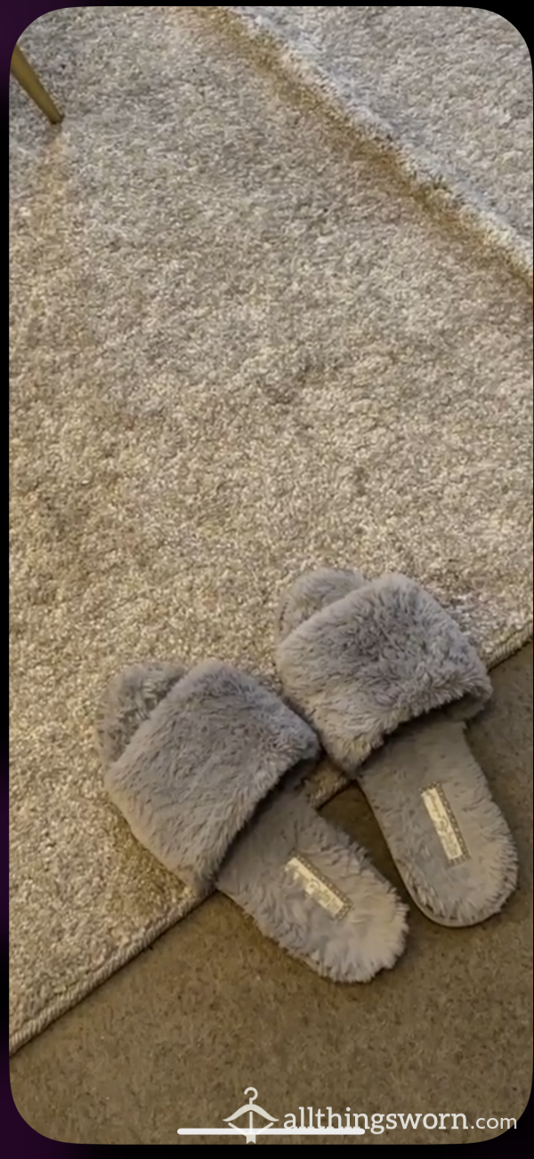 Grey Worn Slippers