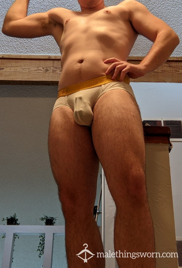 Gym-Sweat White CheapUndies Briefs