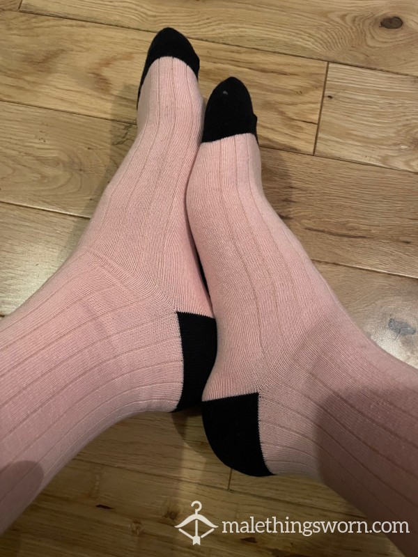 Hackett Luxury Pink Ribbed Office Dress Socks , Want To Sniff A Bit Of Cla**?