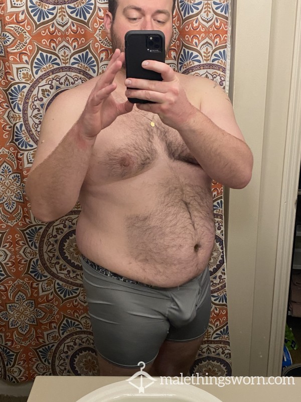 Hanes 2XL Gray Boxer Briefs