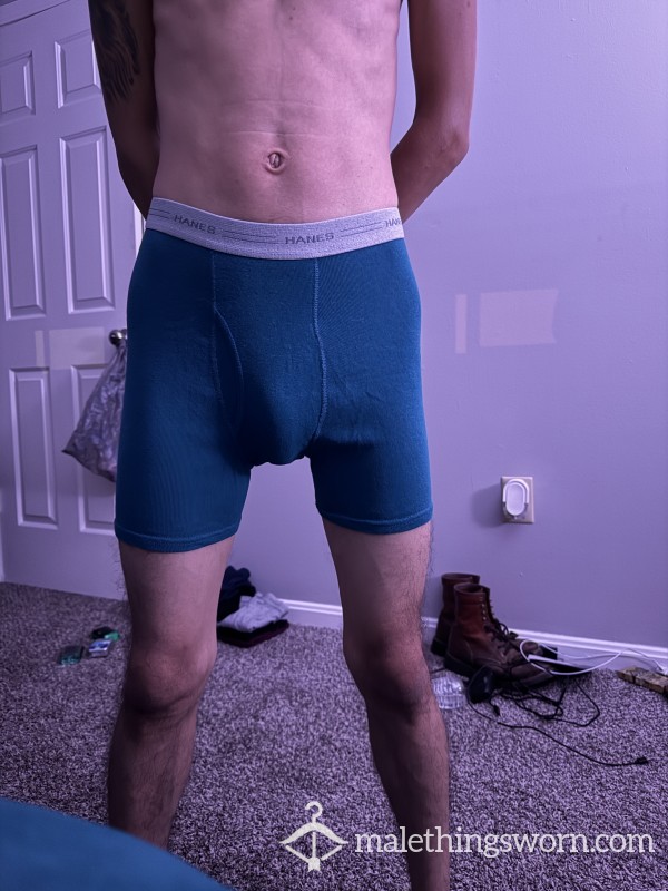 Hanes Blue Used Boxer Briefs