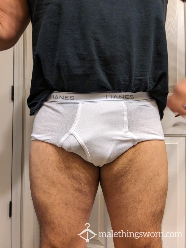 Hanes White Briefs Size L