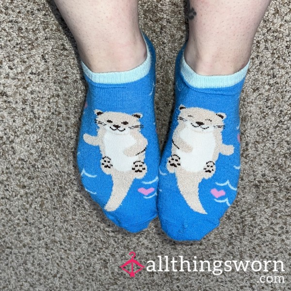 Happy Otter Cotton Ankle Socks