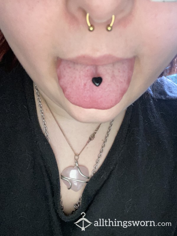 Heart Shaped Tongue Rings