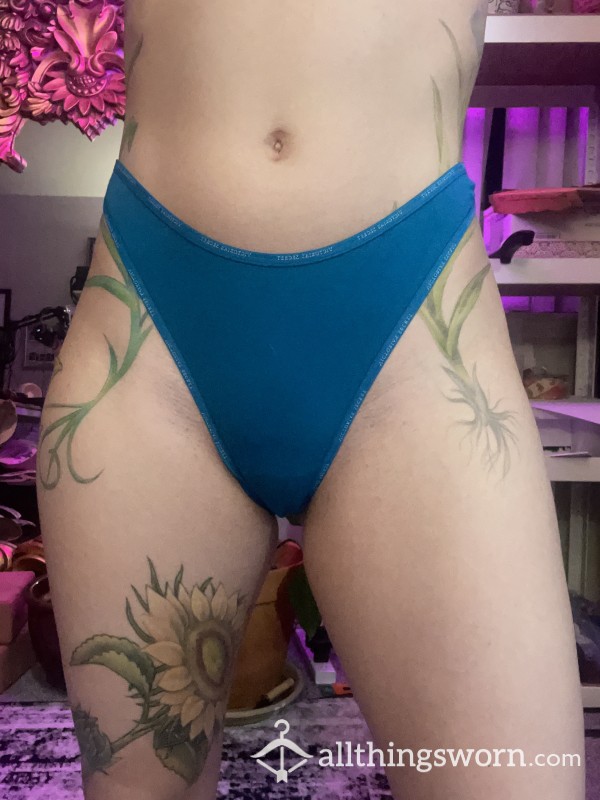 High Waisted Blue Thong VS M