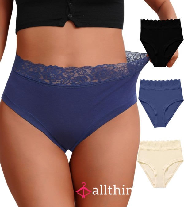 High Waisted Cotton Cheeky Brief