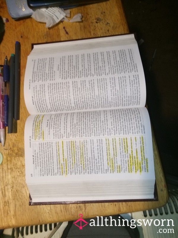 Highlighted Bible Scriptures With Content