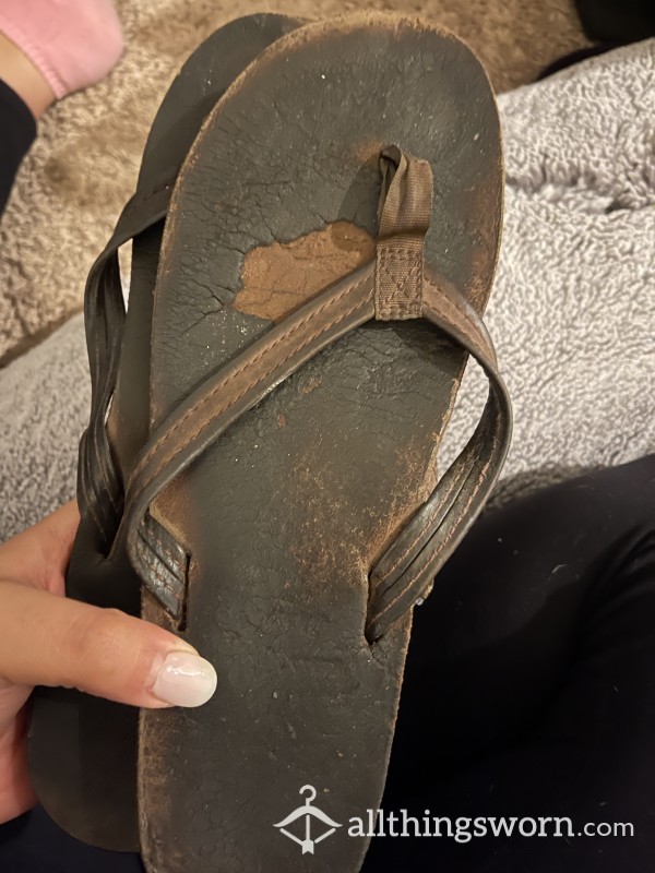 Highly Worn Flip Flops